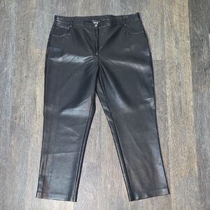 Women's Black Faux Leather Pants